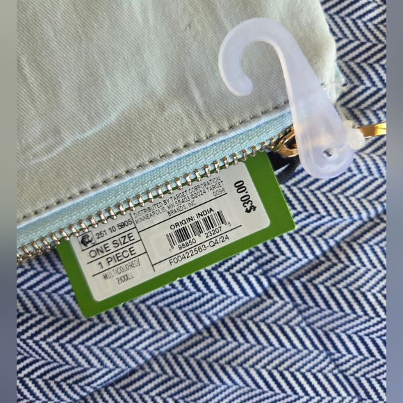 Kate Spade Light Blue And Green Zip Pouch "Life Of The Party" 🥳 - Picture 4 of 4